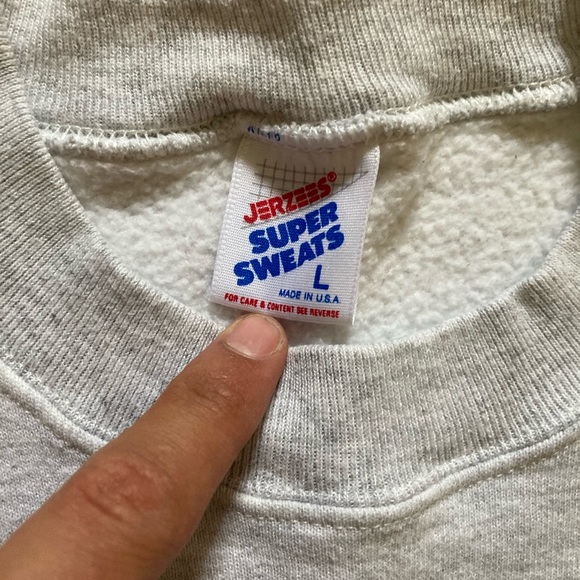 Vintage ROCKPORT spellout crewneck M/L fit grey - Picture 3 of 3